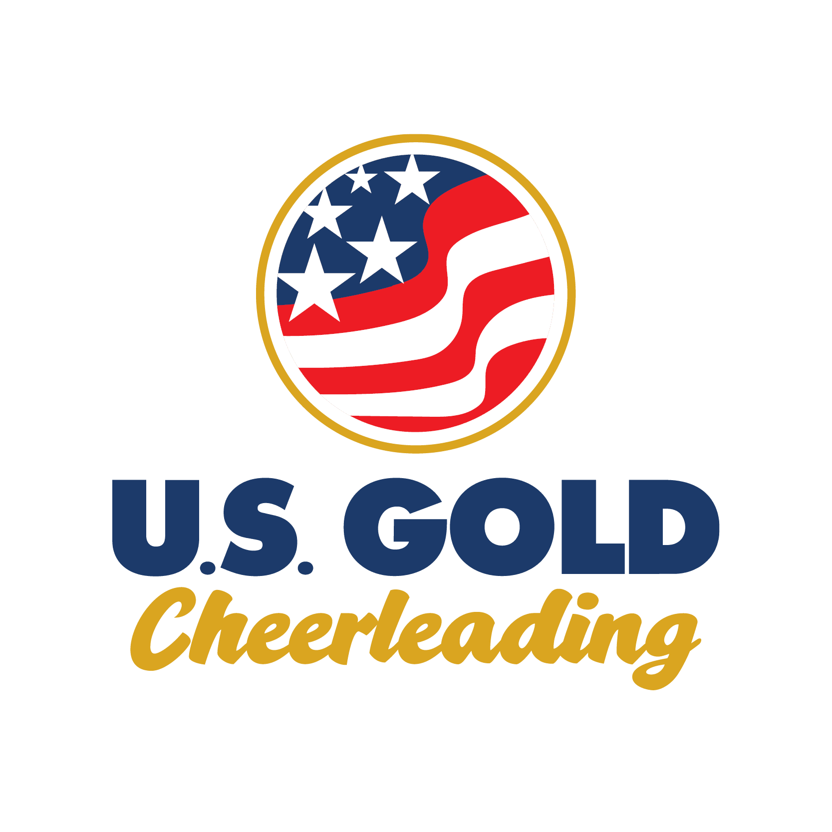 U. S. Gold Cheerleading Logo
