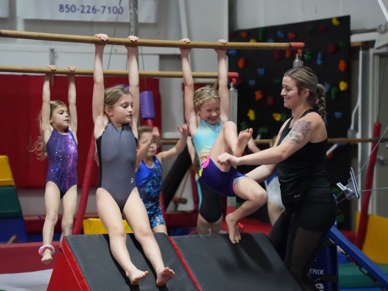 Students at U.S. Gold Gymnastics