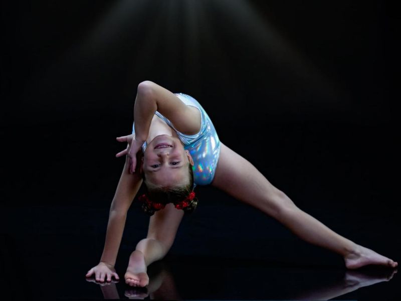 Gymnast posing