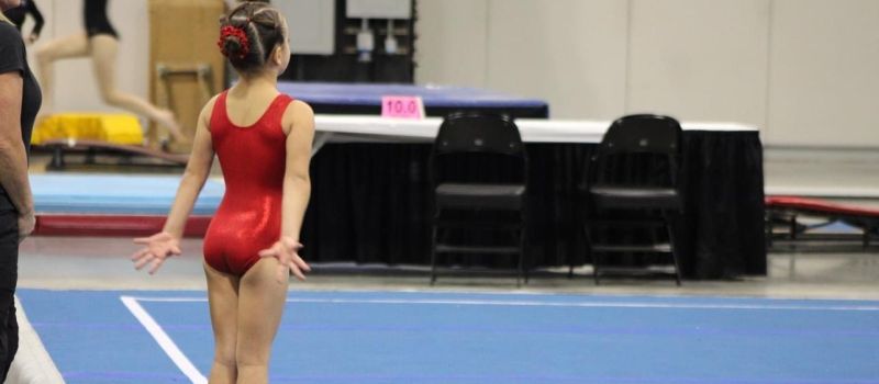 Young Gymnast doing floor exercise