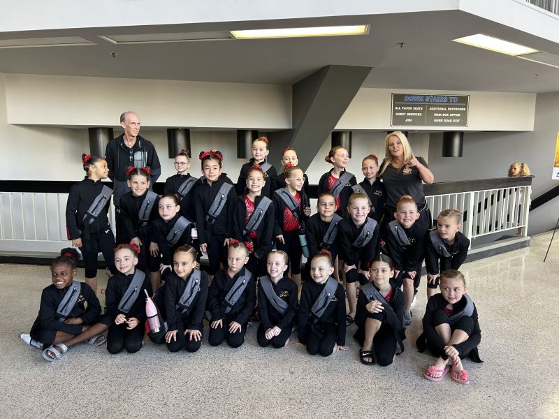 Students at U.S. Gold Gymnastics