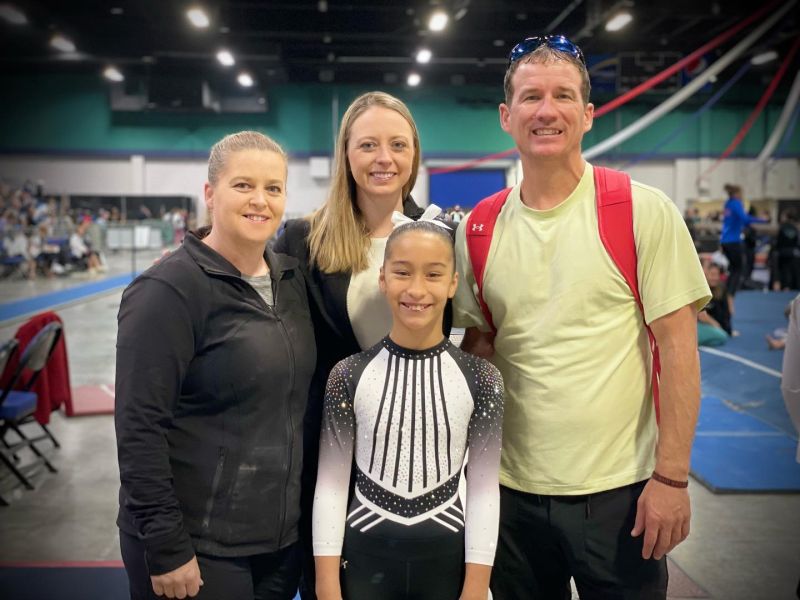 Students at U.S. Gold Gymnastics