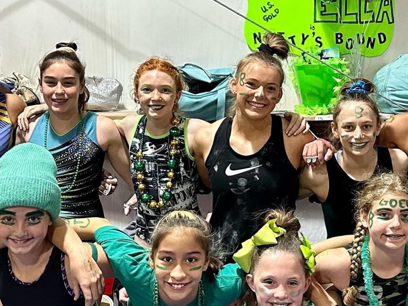 Students at U.S. Gold Gymnastics