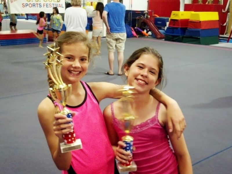 Students at U.S. Gold Gymnastics