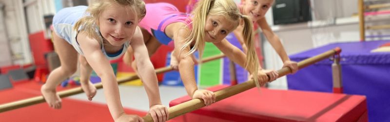 young gymnasts in class