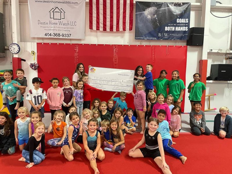 Students at U.S. Gold Gymnastics