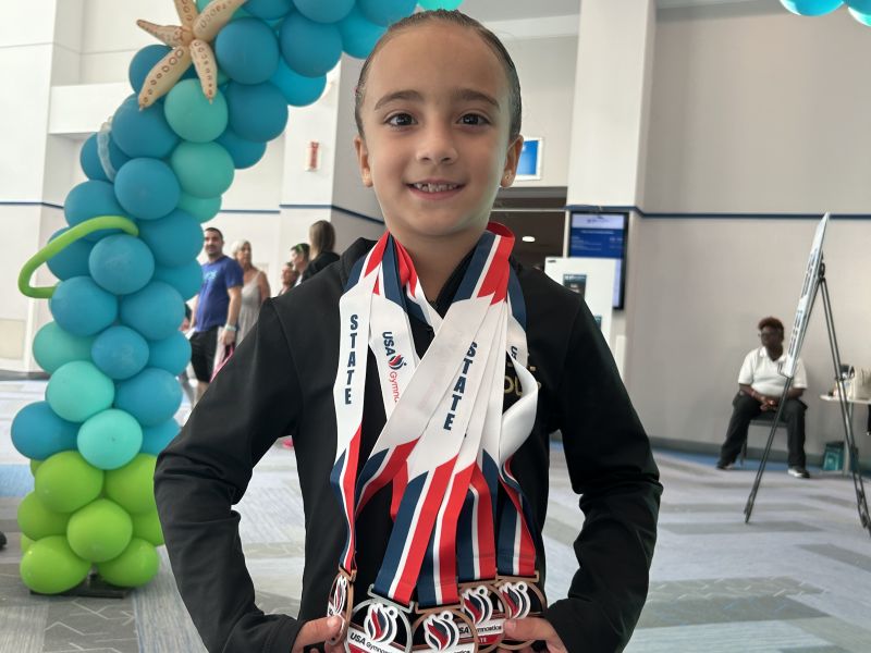 Students at U.S. Gold Gymnastics